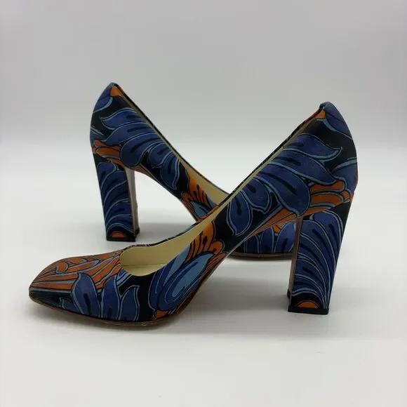 Prada Vibrant Blue and Orange Heels - Picture 6 of 9